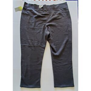 NWT Dark Grey Athleisure Tek Gear Straight Mid-Rise Pants Plus Sz 3X Loungewear